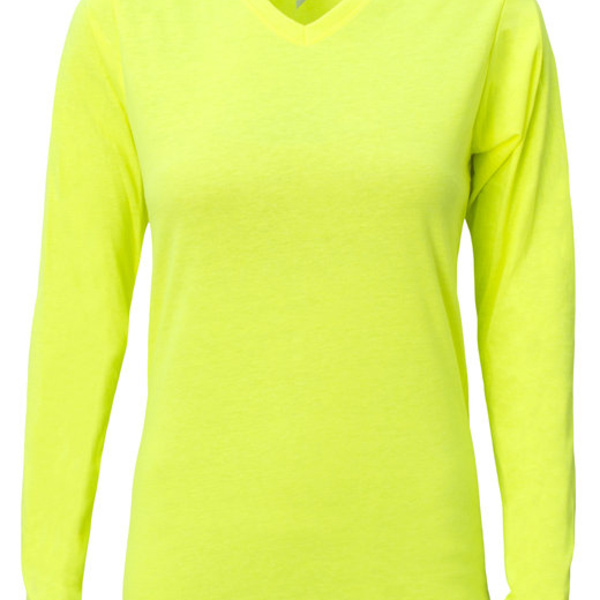 Ladies' Long-Sleeve Softek V-Neck T-Shirt Thumbnail