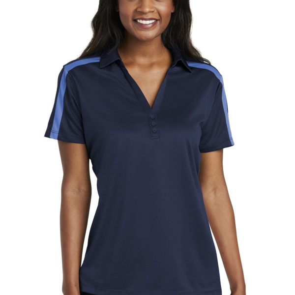 Women's Silk Touch Performance Colorblock Stripe Polo Thumbnail