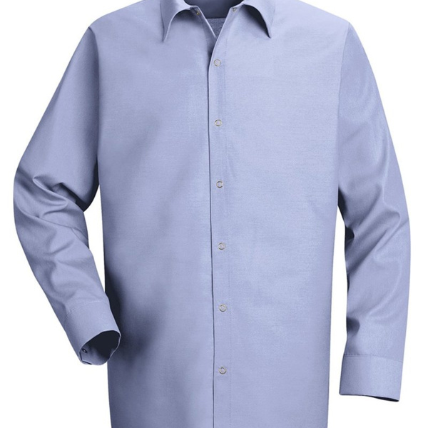 Men's Specialized Pocketless Poplin Long Sleeve Work Shirt Thumbnail