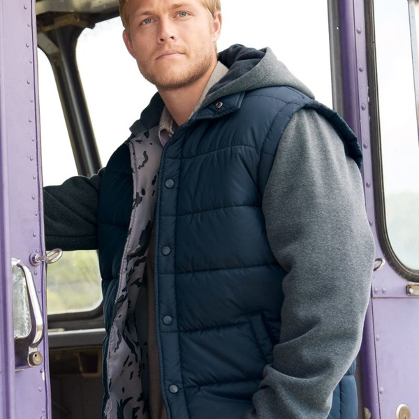 Men's Nylon Vest with Fleece Sleeves Thumbnail