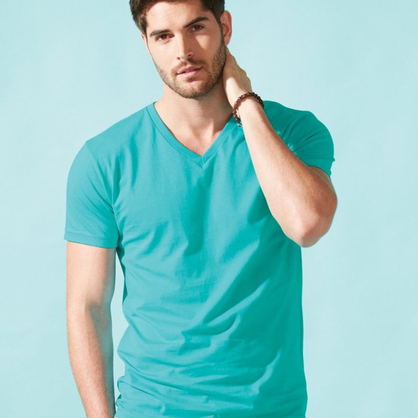 Unisex Cotton V-Neck T-Shirt Thumbnail