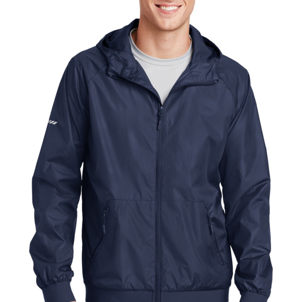 Embossed Hooded Wind Jacket Thumbnail