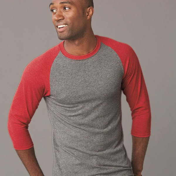 Unisex Triblend Three-Quarter Raglan Baseball T-Shirt Thumbnail