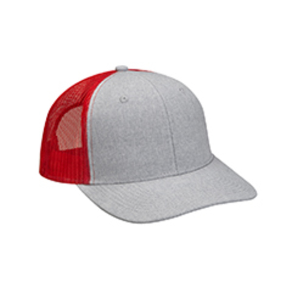 Heather Woven/Soft Mesh Trucker Style Cap Thumbnail